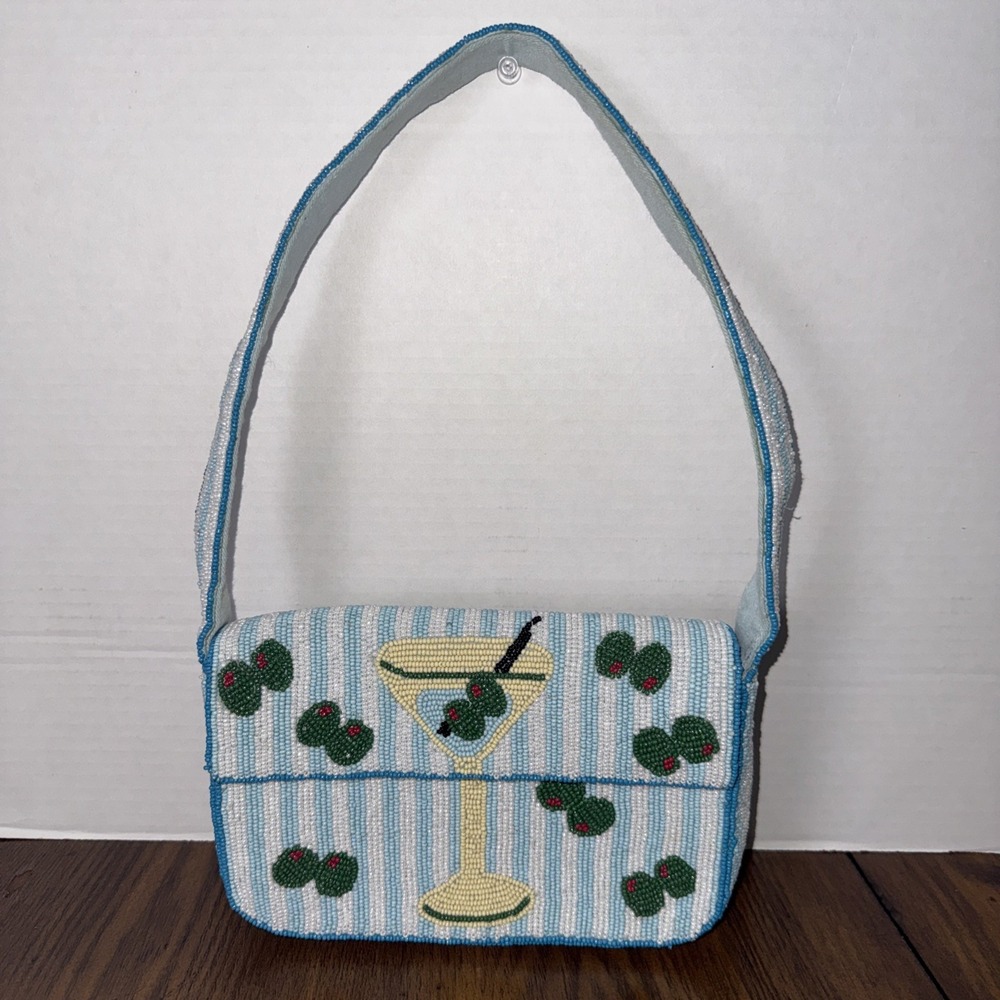 Anthropologie The Fiona Beaded Bag Women's Shoulder Bag Food & Drink Tini Time